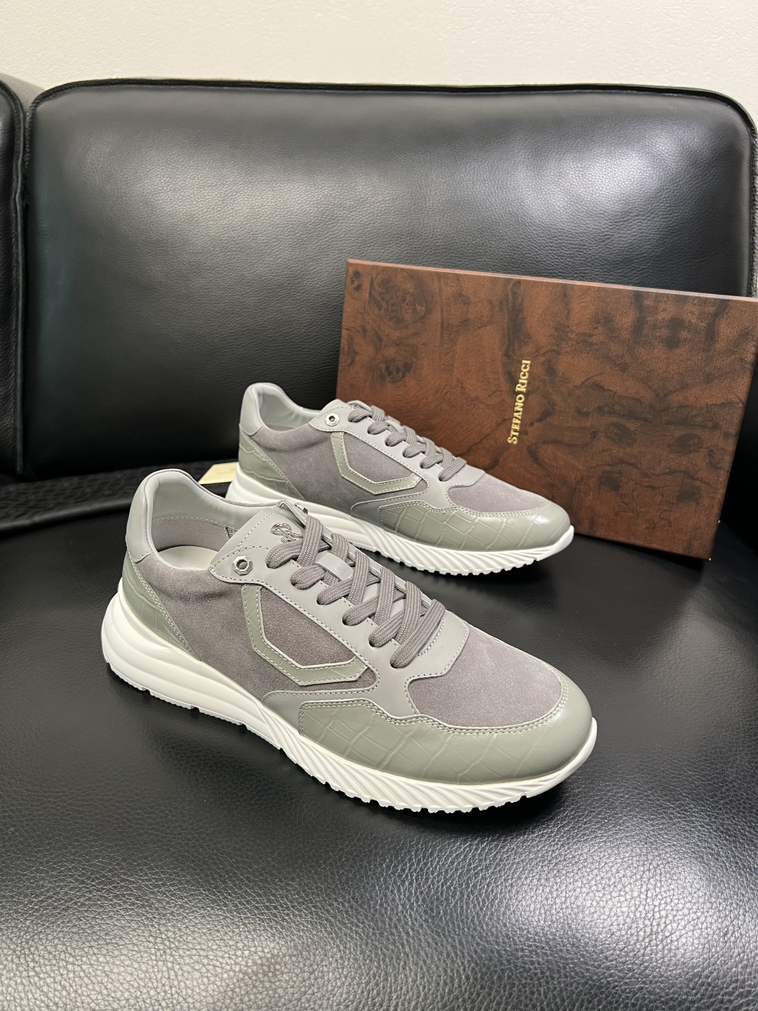 StefanoRicci 高品质 顶级工艺品 史蒂芬 劳尼治 专柜新品同步，鞋面意大利进口牛皮面料，进口