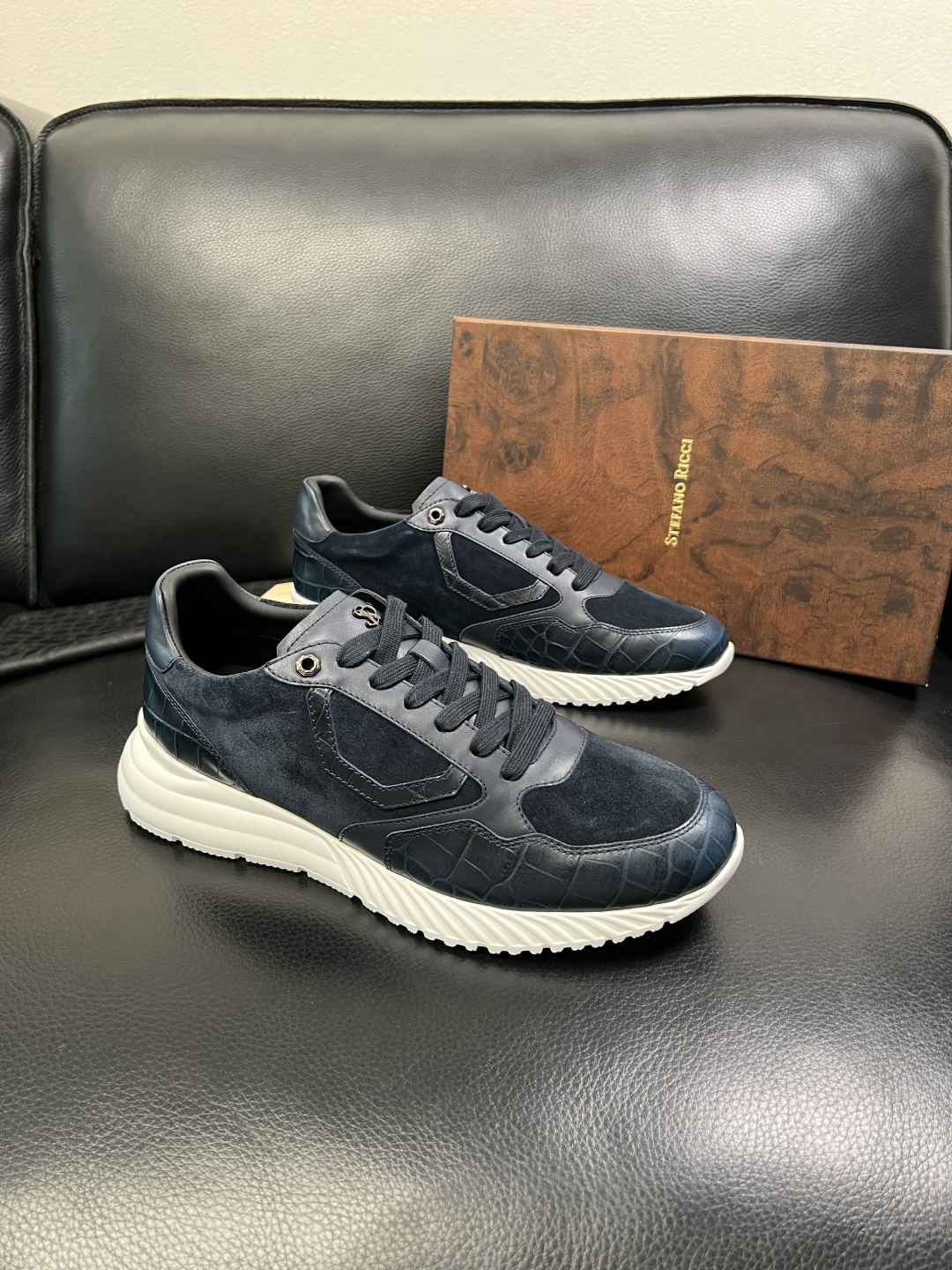 StefanoRicci 高品质 顶级工艺品 史蒂芬 劳尼治 专柜新品同步，鞋面意大利进口牛皮面料，进口