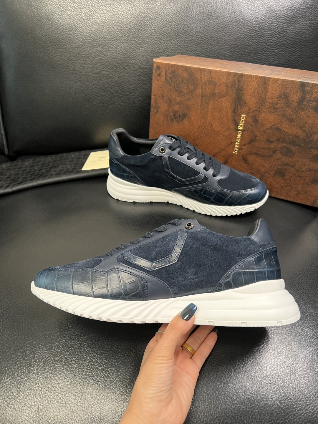 StefanoRicci 高品质 顶级工艺品 史蒂芬 劳尼治 专柜新品同步，鞋面意大利进口牛皮面料，进口