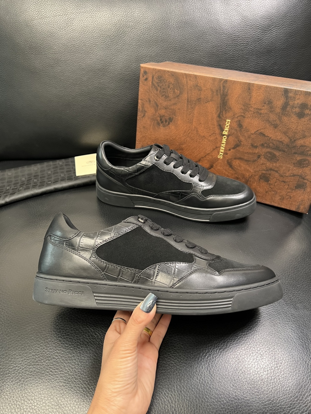 StefanoRicci 高品质 顶级工艺品 史蒂芬 劳尼治 专柜新品同步，鞋面意大利进口牛皮面料，进口
