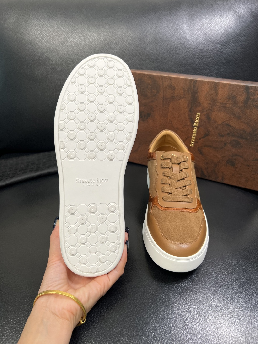 StefanoRicci 高品质 顶级工艺品 史蒂芬 劳尼治 专柜新品同步，鞋面意大利进口牛皮面料，进口