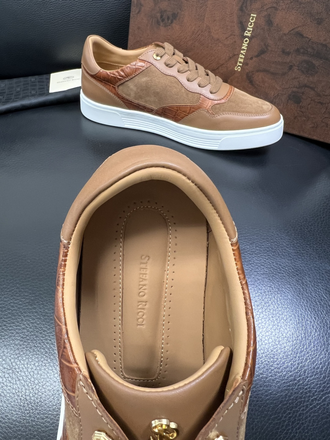 StefanoRicci 高品质 顶级工艺品 史蒂芬 劳尼治 专柜新品同步，鞋面意大利进口牛皮面料，进口