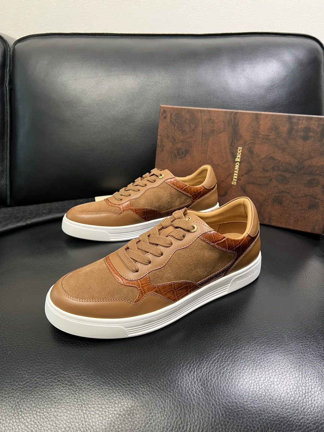 StefanoRicci 高品质 顶级工艺品 史蒂芬 劳尼治 专柜新品同步，鞋面意大利进口牛皮面料，进口