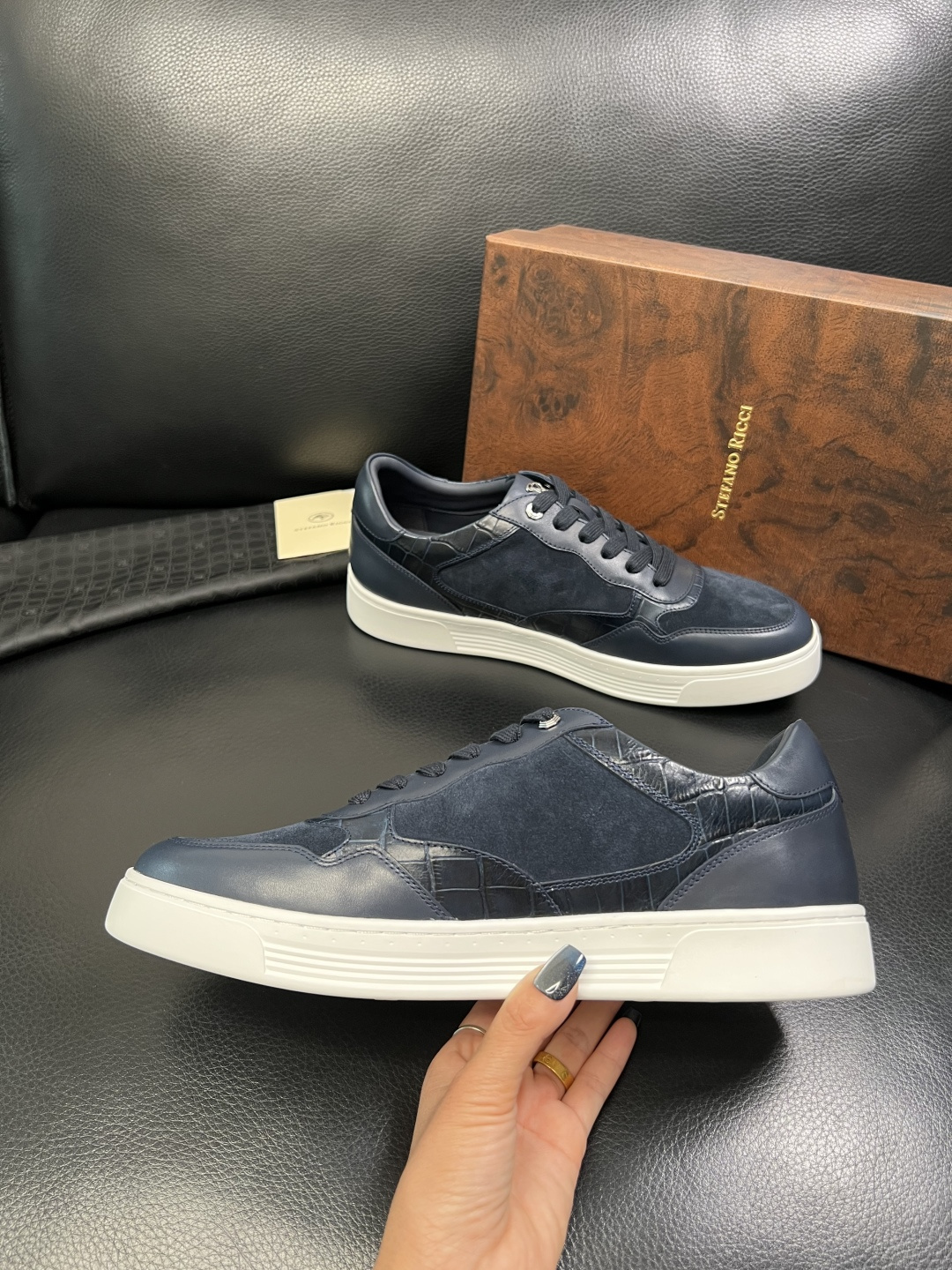 StefanoRicci 高品质 顶级工艺品 史蒂芬 劳尼治 专柜新品同步，鞋面意大利进口牛皮面料，进口