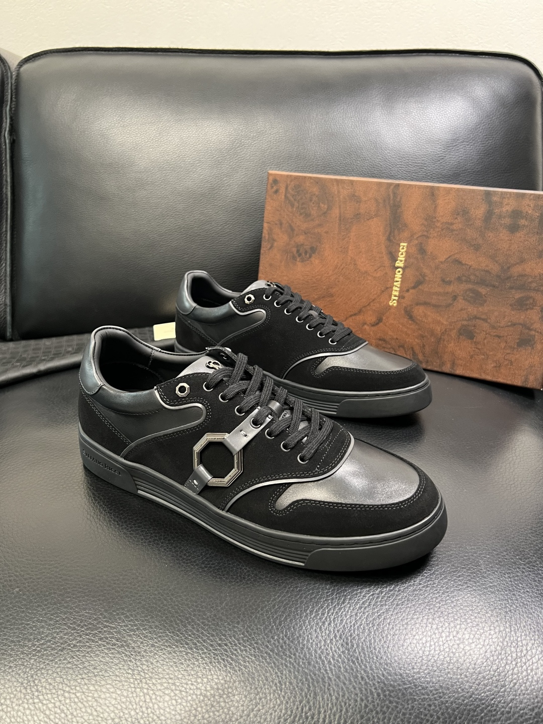 StefanoRicci 高品质 顶级工艺品 史蒂芬 劳尼治 专柜新品同步，鞋面意大利进口牛皮面料，进口