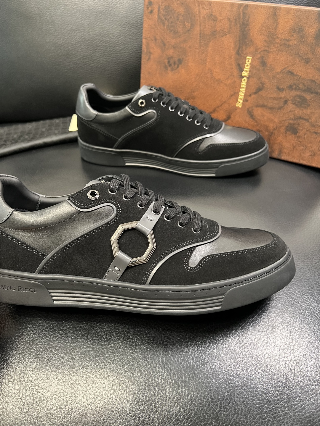 StefanoRicci 高品质 顶级工艺品 史蒂芬 劳尼治 专柜新品同步，鞋面意大利进口牛皮面料，进口