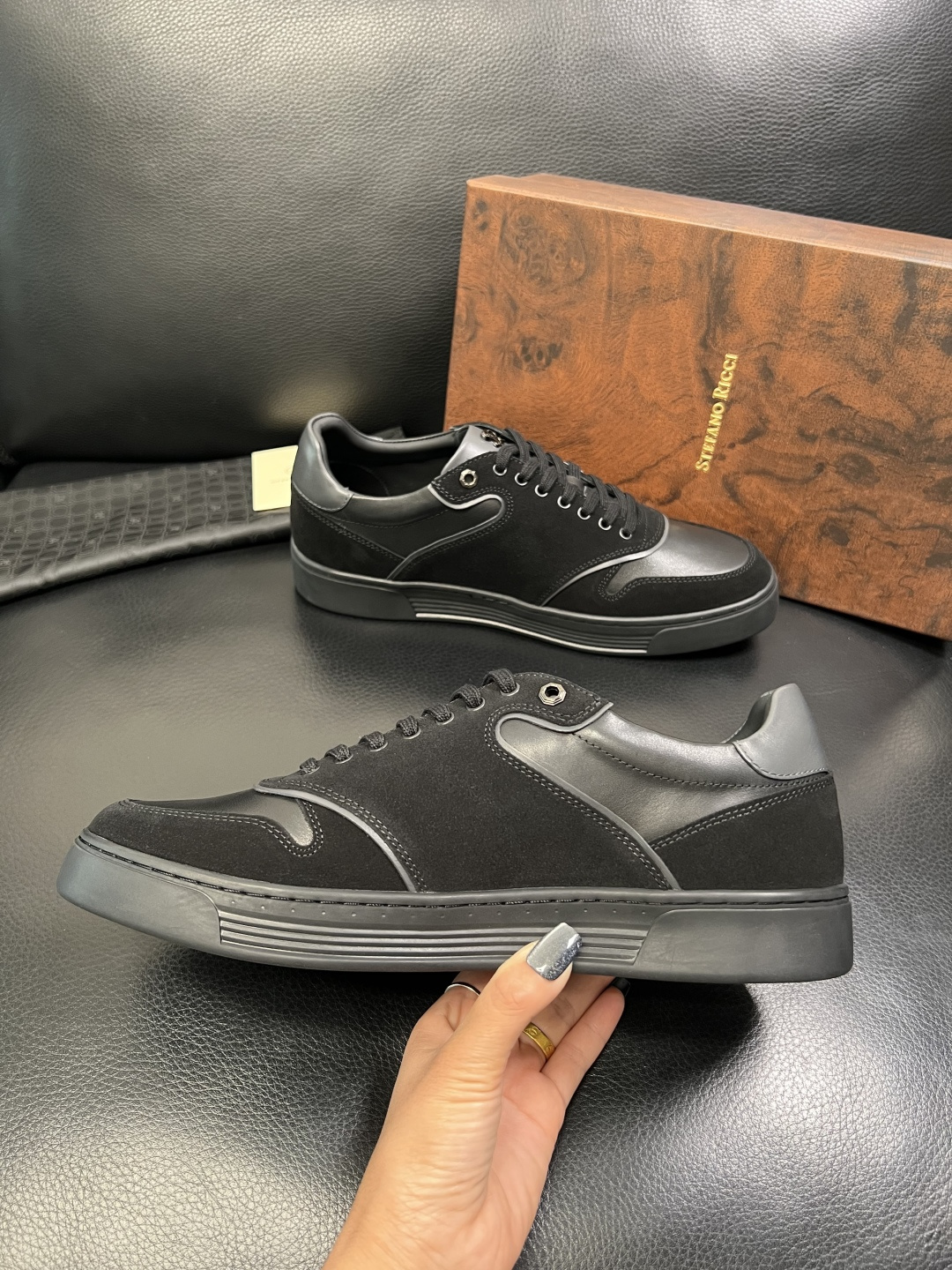 StefanoRicci 高品质 顶级工艺品 史蒂芬 劳尼治 专柜新品同步，鞋面意大利进口牛皮面料，进口