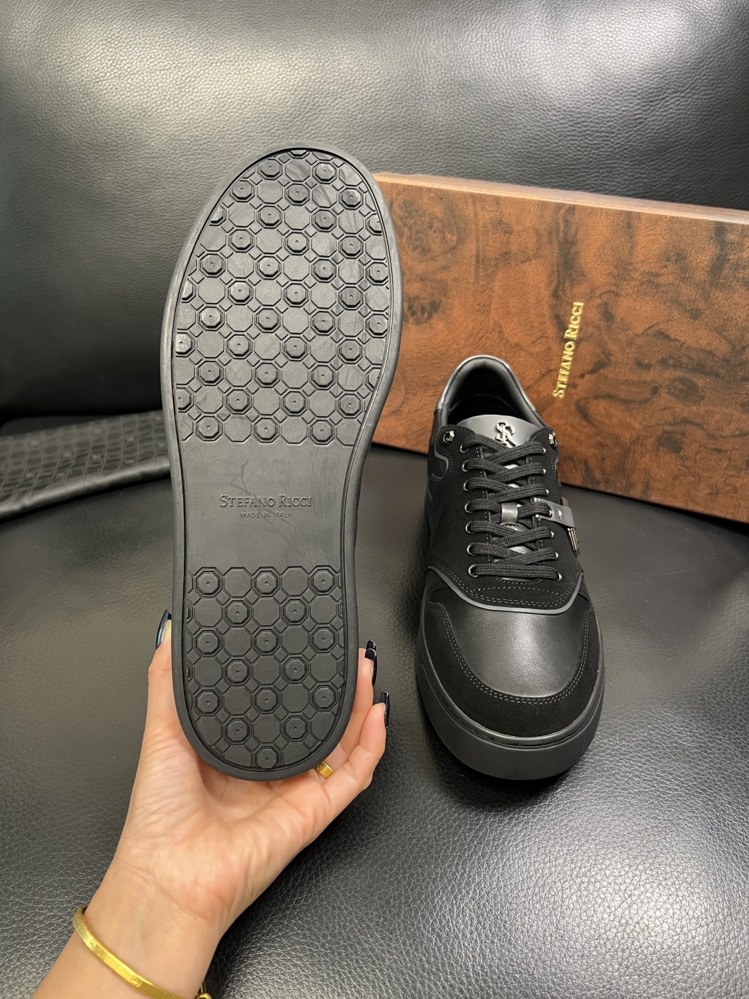 StefanoRicci 高品质 顶级工艺品 史蒂芬 劳尼治 专柜新品同步，鞋面意大利进口牛皮面料，进口