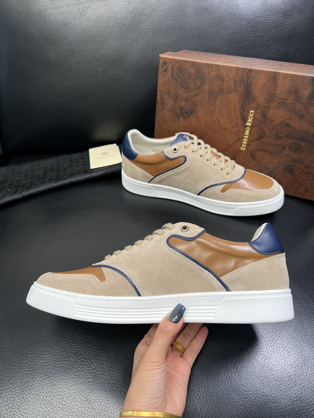 StefanoRicci 高品质 顶级工艺品 史蒂芬 劳尼治 专柜新品同步，鞋面意大利进口牛皮面料，进口