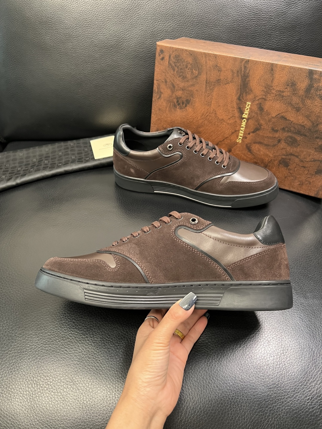 StefanoRicci 高品质 顶级工艺品 史蒂芬 劳尼治 专柜新品同步，鞋面意大利进口牛皮面料，进口