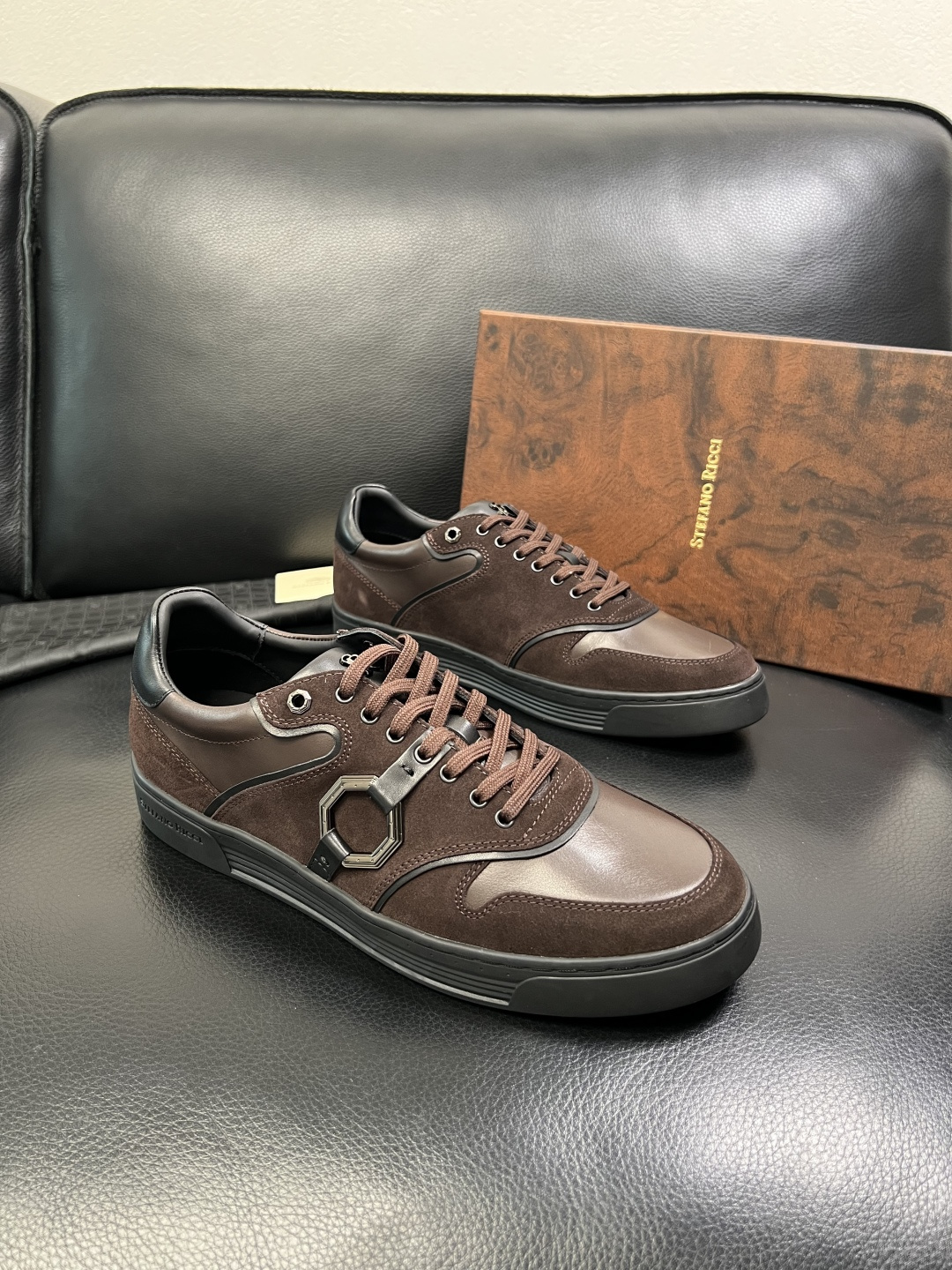 StefanoRicci 高品质 顶级工艺品 史蒂芬 劳尼治 专柜新品同步，鞋面意大利进口牛皮面料，进口