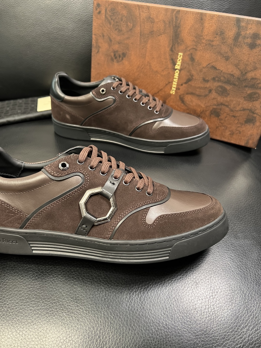 StefanoRicci 高品质 顶级工艺品 史蒂芬 劳尼治 专柜新品同步，鞋面意大利进口牛皮面料，进口