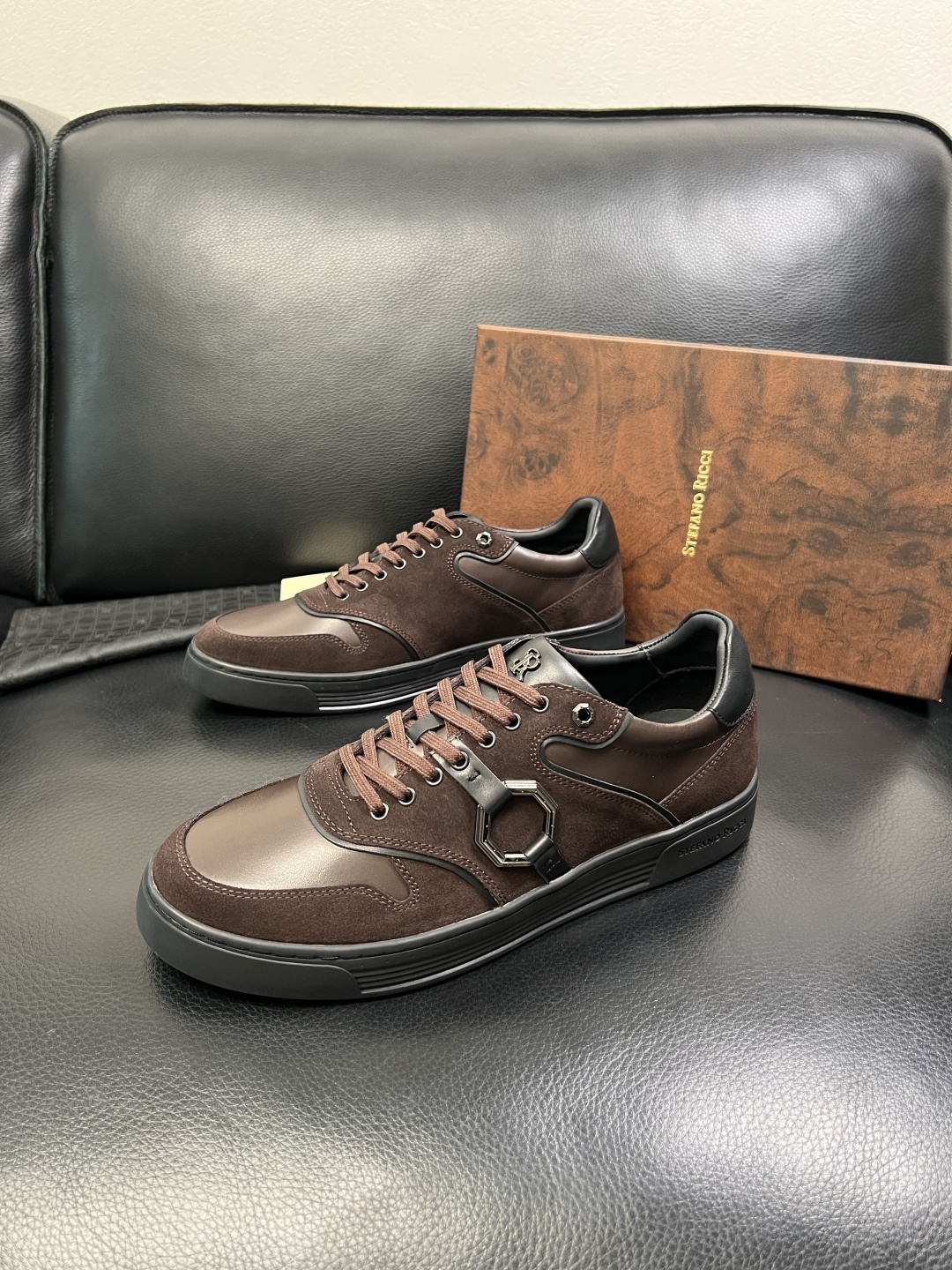 StefanoRicci 高品质 顶级工艺品 史蒂芬 劳尼治 专柜新品同步，鞋面意大利进口牛皮面料，进口