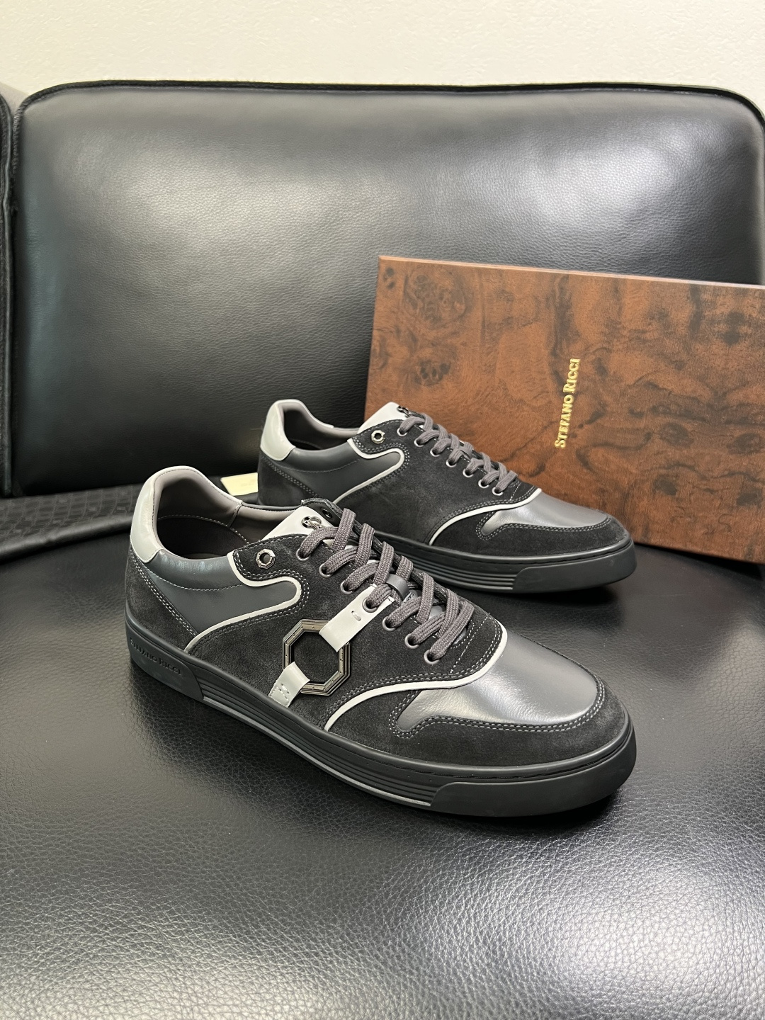 StefanoRicci 高品质 顶级工艺品 史蒂芬 劳尼治 专柜新品同步，鞋面意大利进口牛皮面料，进口