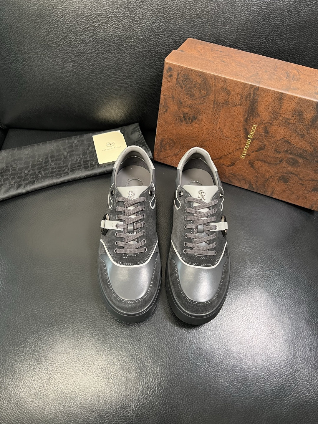 StefanoRicci 高品质 顶级工艺品 史蒂芬 劳尼治 专柜新品同步，鞋面意大利进口牛皮面料，进口