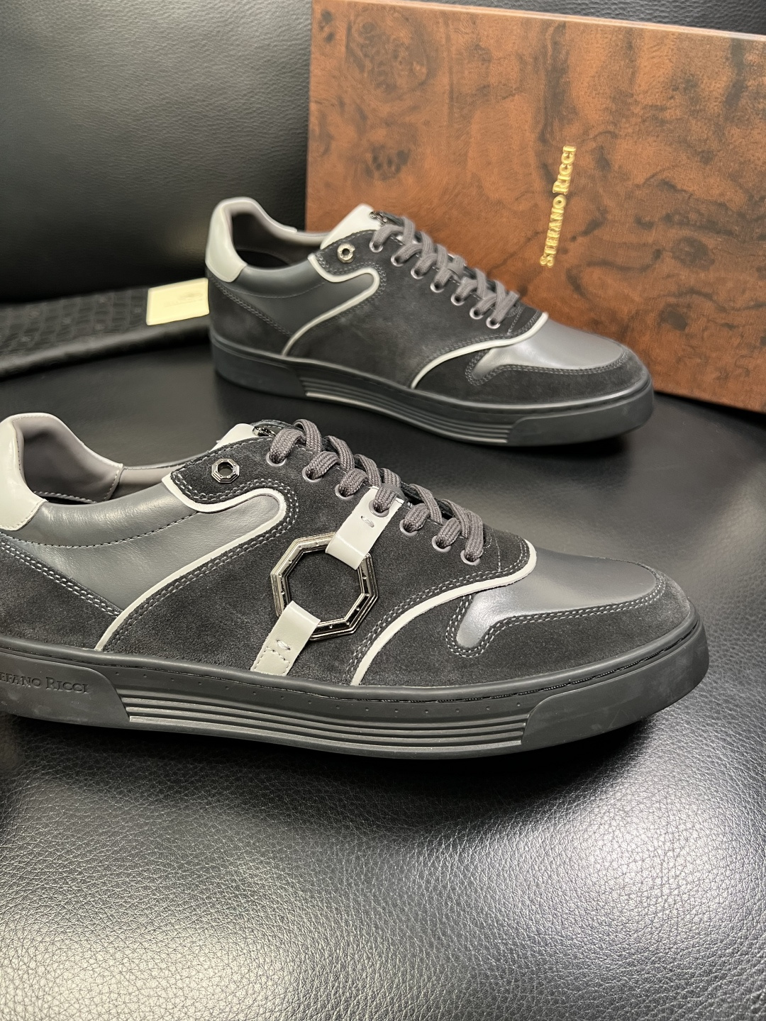 StefanoRicci 高品质 顶级工艺品 史蒂芬 劳尼治 专柜新品同步，鞋面意大利进口牛皮面料，进口