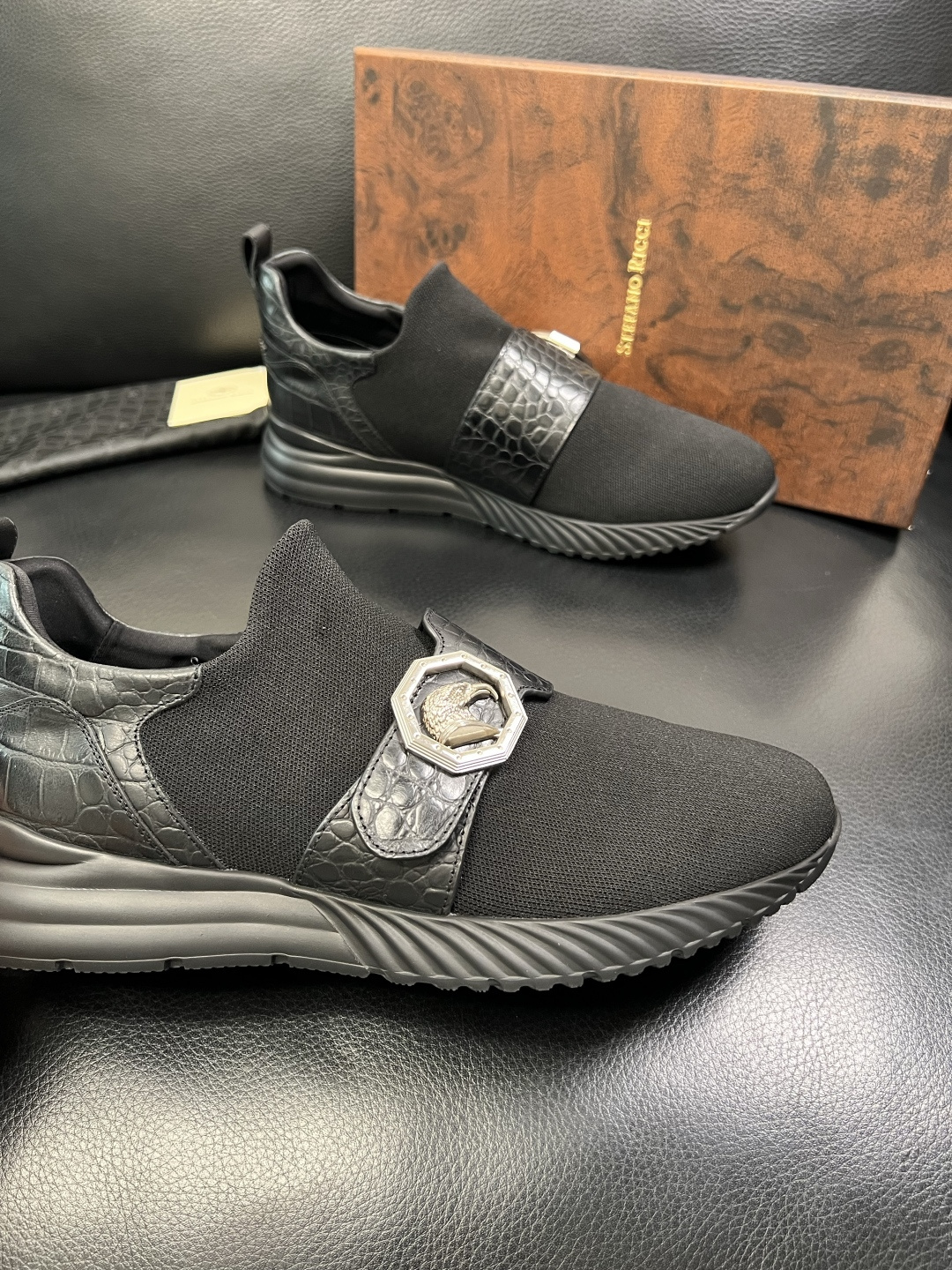 StefanoRicci 高品质 顶级工艺品 史蒂芬 劳尼治 专柜新品同步，鞋面意大利进口牛皮面料，进口