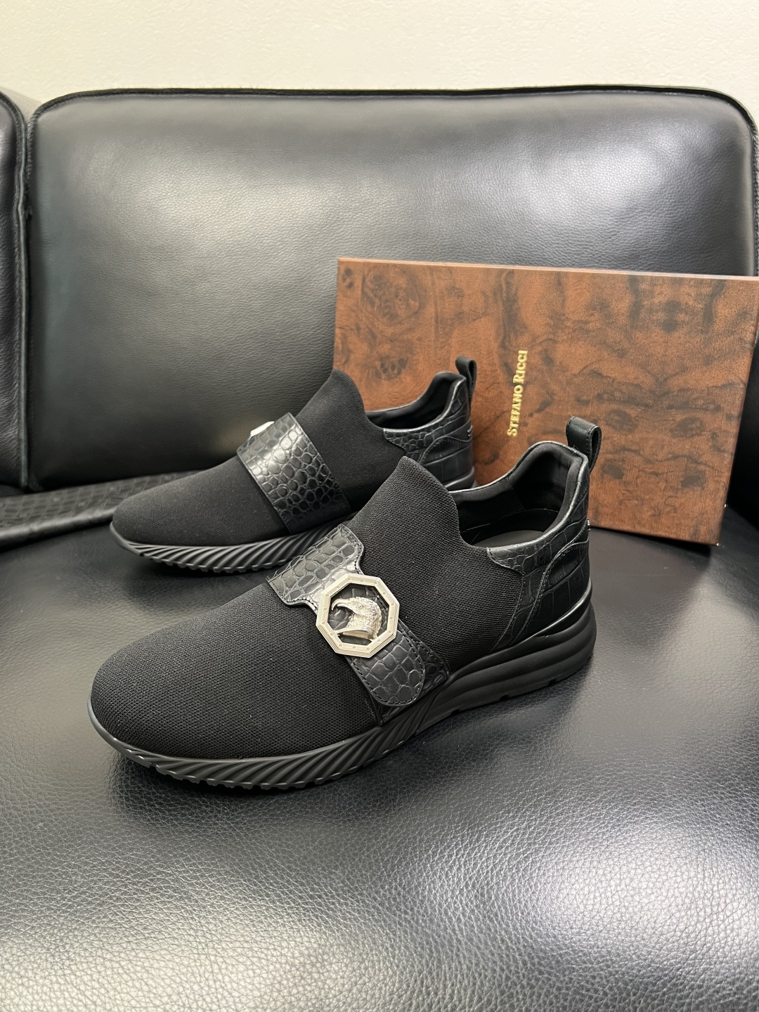 StefanoRicci 高品质 顶级工艺品 史蒂芬 劳尼治 专柜新品同步，鞋面意大利进口牛皮面料，进口