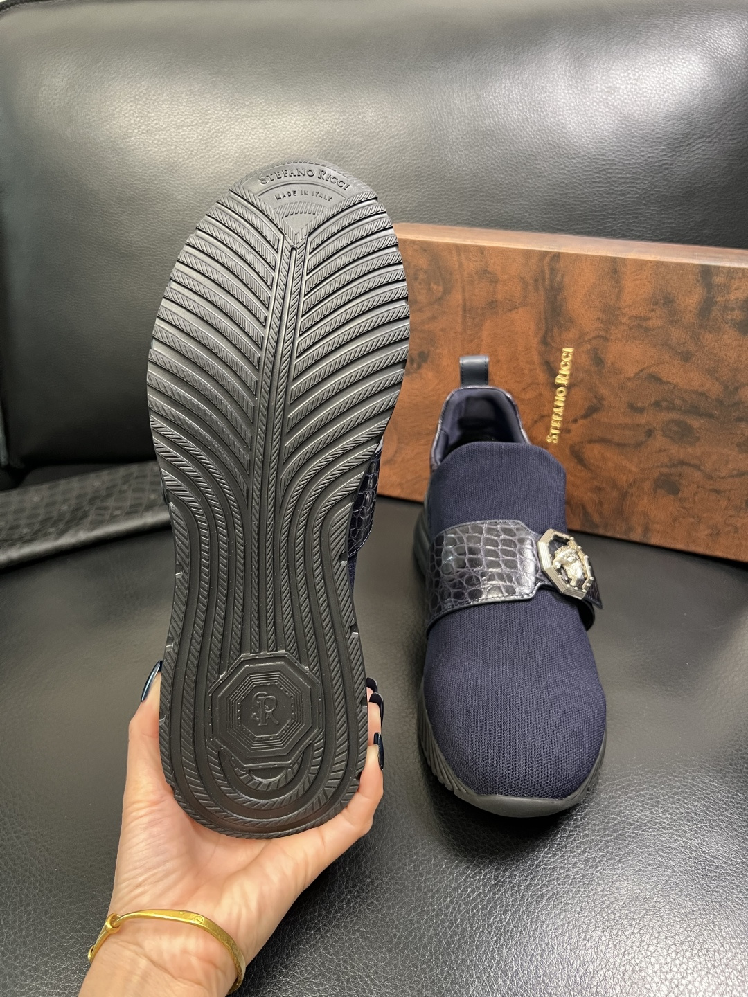 StefanoRicci 高品质 顶级工艺品 史蒂芬 劳尼治 专柜新品同步，鞋面意大利进口牛皮面料，进口