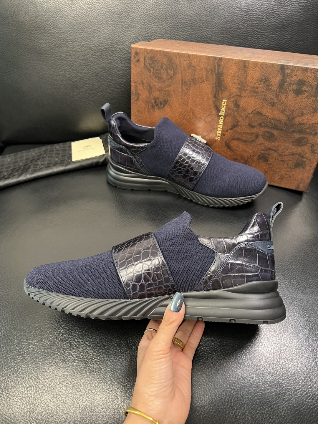 StefanoRicci 高品质 顶级工艺品 史蒂芬 劳尼治 专柜新品同步，鞋面意大利进口牛皮面料，进口