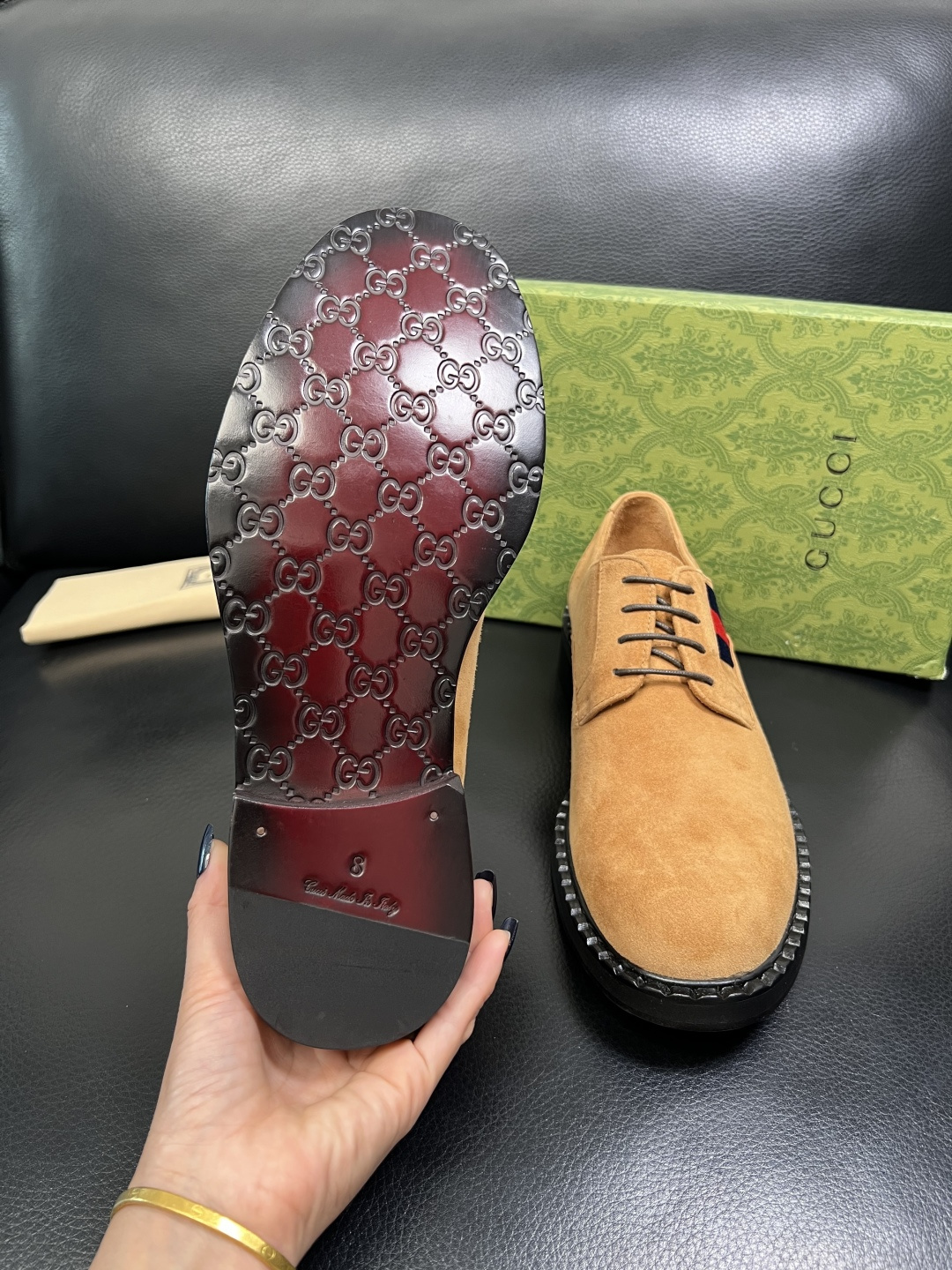 Gucci 高品质 顶级工艺品 古奇 皮鞋系列专柜同步 原厂配置，意大利进口原版牛皮，进口水染牛里 ，鞋