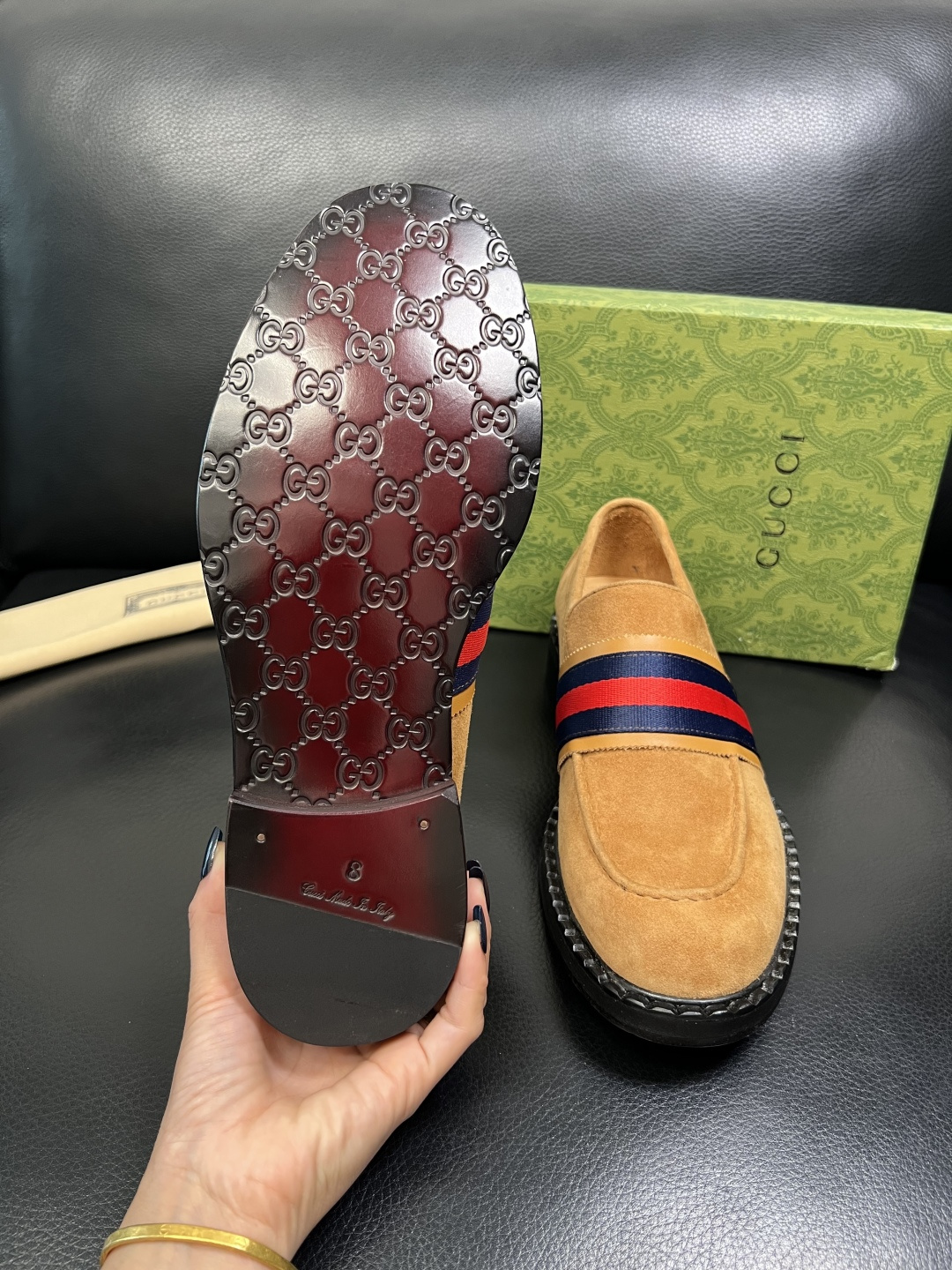 Gucci 高品质 顶级工艺品 古奇 皮鞋系列专柜同步 原厂配置，意大利进口原版牛皮，进口水染牛里 ，鞋