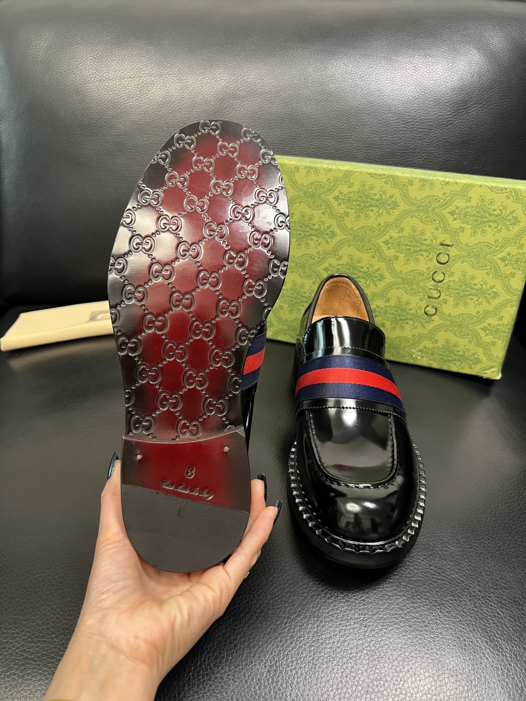 Gucci 高品质 顶级工艺品 古奇 皮鞋系列专柜同步 原厂配置，意大利进口原版牛皮，进口水染牛里 ，鞋