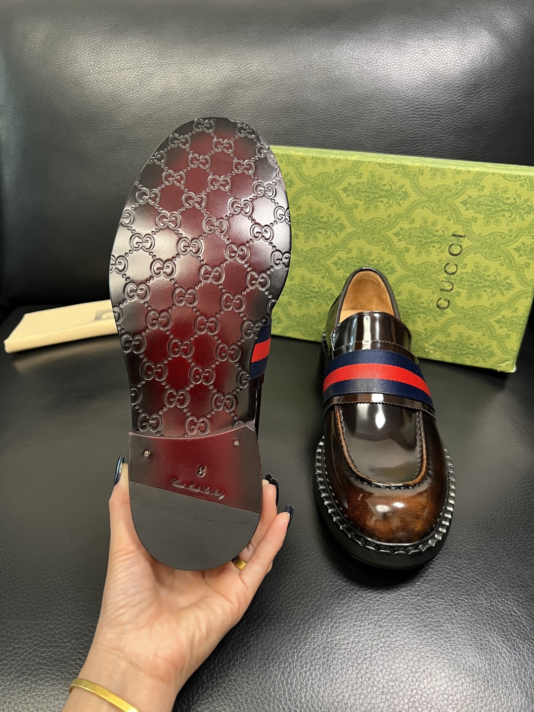 Gucci 高品质 顶级工艺品 古奇 皮鞋系列专柜同步 原厂配置，意大利进口原版牛皮，进口水染牛里 ，鞋