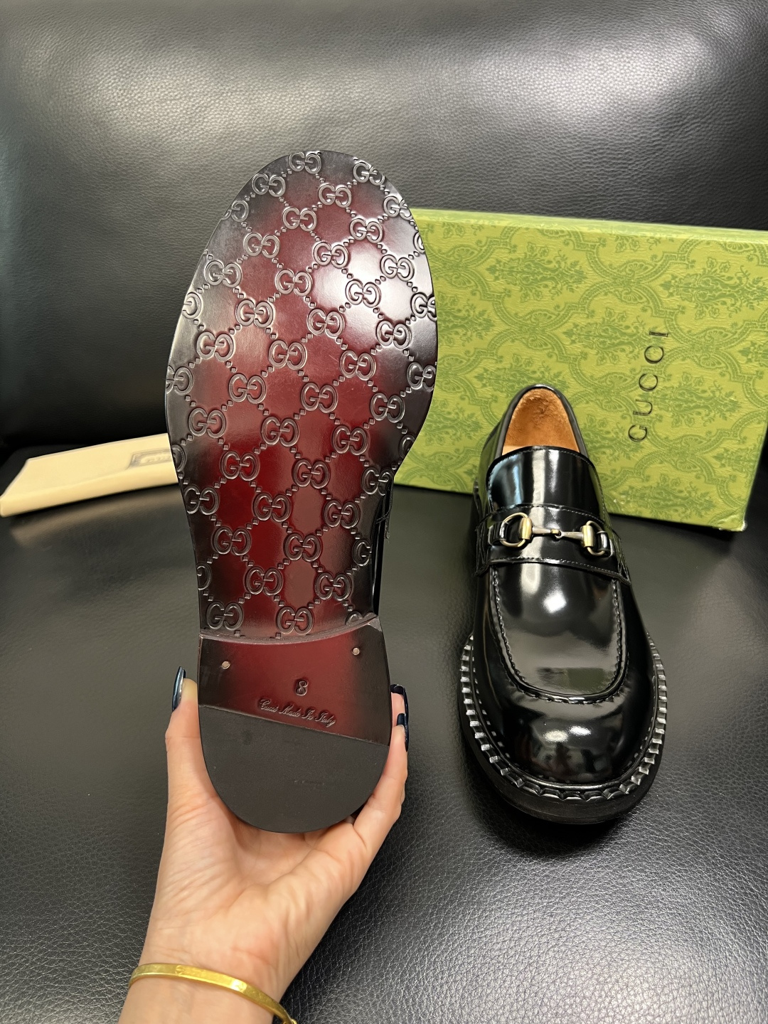 Gucci 高品质 顶级工艺品 古奇 皮鞋系列专柜同步 原厂配置，意大利进口原版牛皮，进口水染牛里 ，鞋