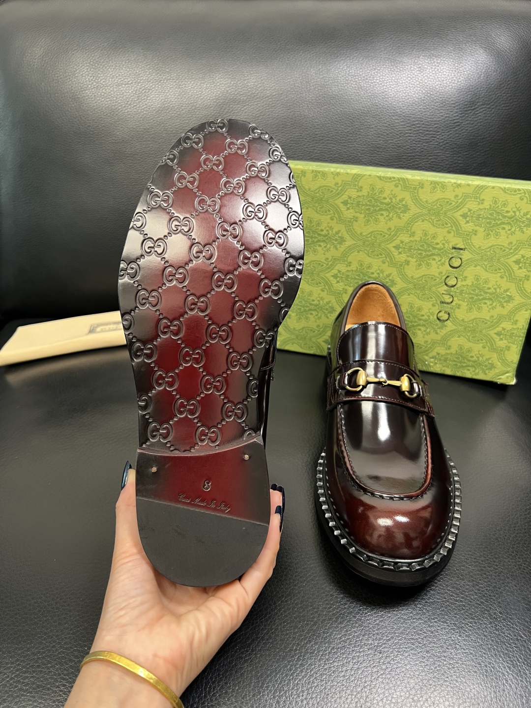 Gucci 高品质 顶级工艺品 古奇 皮鞋系列专柜同步 原厂配置，意大利进口原版牛皮，进口水染牛里 ，鞋