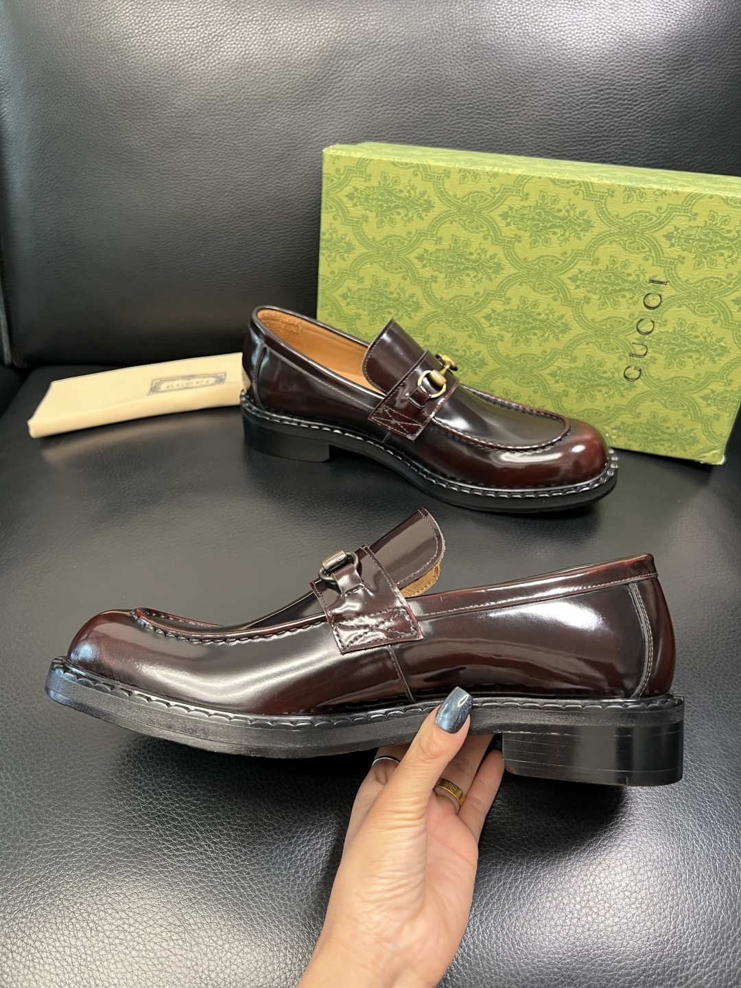 Gucci 高品质 顶级工艺品 古奇 皮鞋系列专柜同步 原厂配置，意大利进口原版牛皮，进口水染牛里 ，鞋