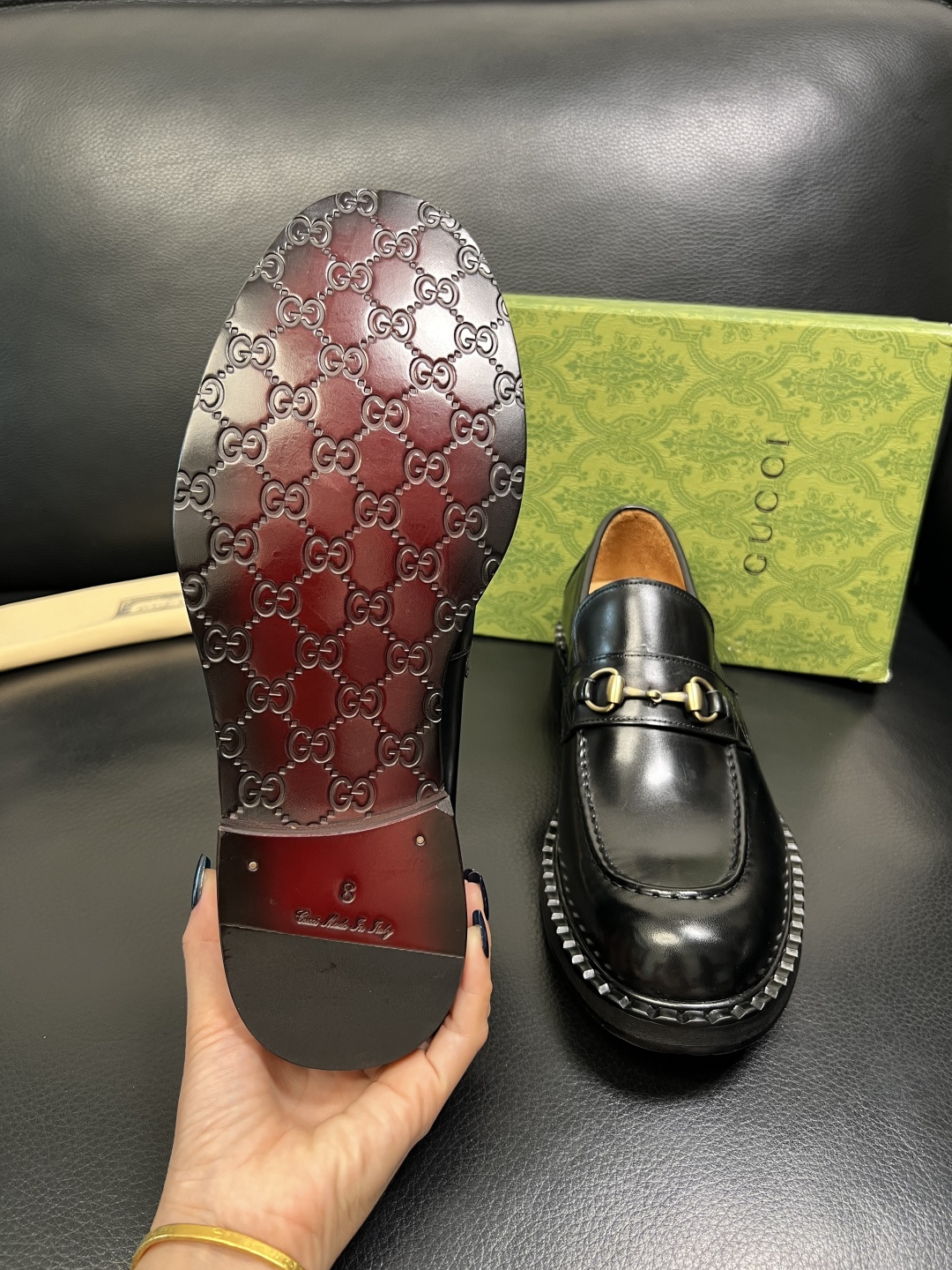 Gucci 高品质 顶级工艺品 古奇 皮鞋系列专柜同步 原厂配置，意大利进口原版牛皮，进口水染牛里 ，鞋