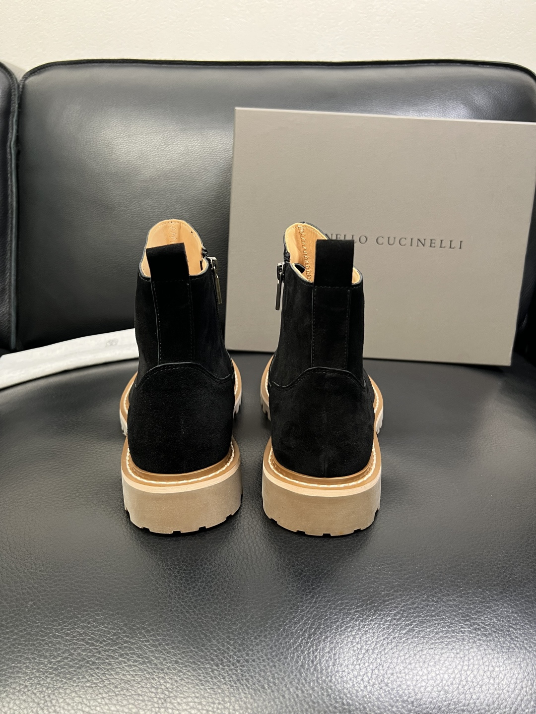 Brunello Cucinelli 高品质 顶级工艺品 BC 靴子高帮专柜同步原厂配置，意大利进口牛皮