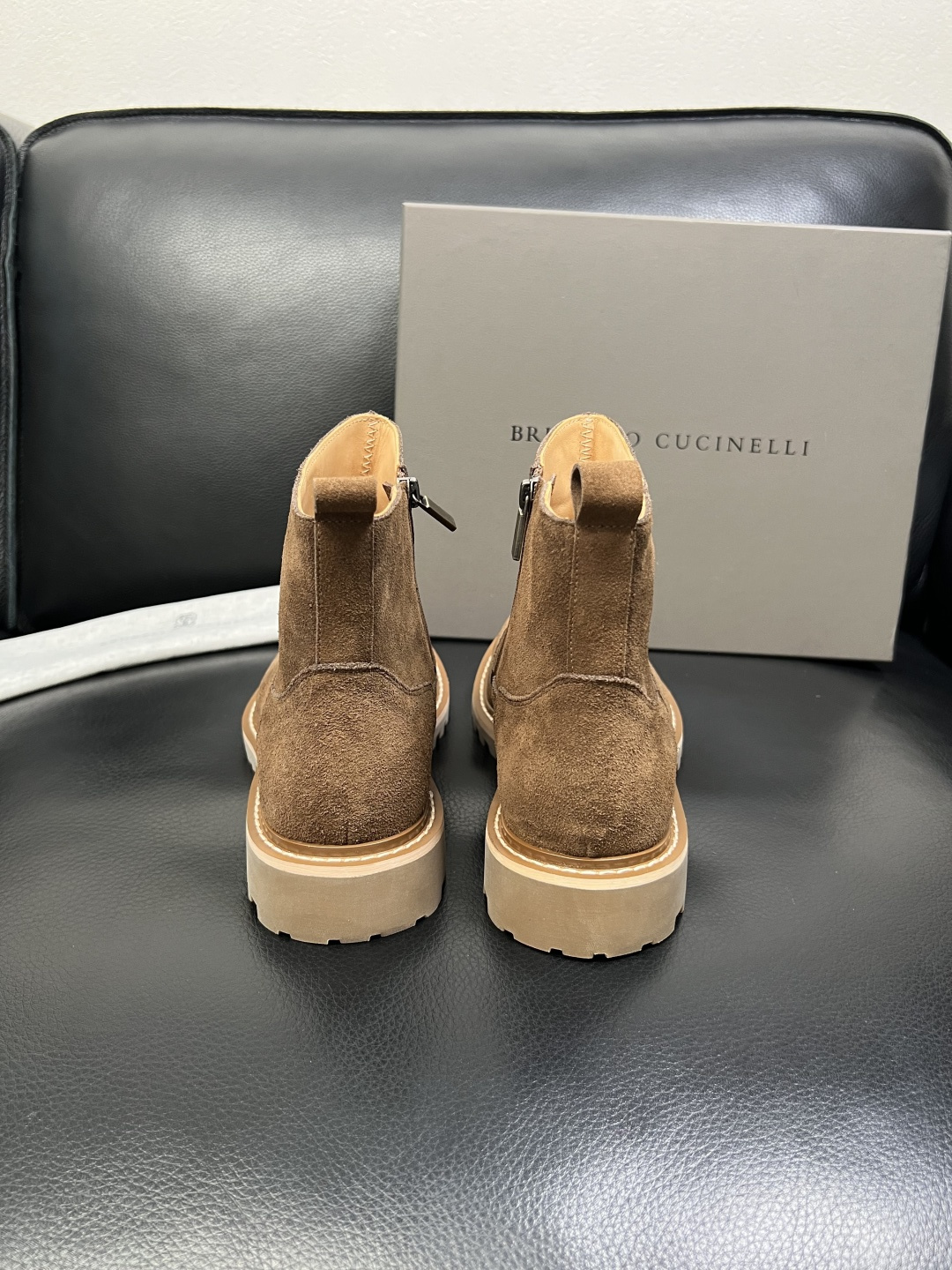 Brunello Cucinelli 高品质 顶级工艺品 BC 靴子高帮专柜同步原厂配置，意大利进口牛皮