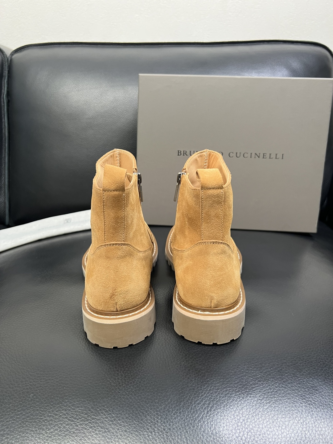 Brunello Cucinelli 高品质 顶级工艺品 BC 靴子高帮专柜同步原厂配置，意大利进口牛皮