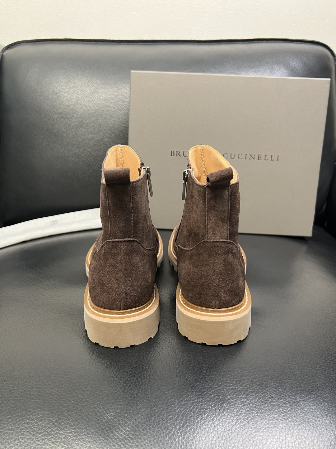 Brunello Cucinelli 高品质 顶级工艺品 BC 靴子高帮专柜同步原厂配置，意大利进口牛皮