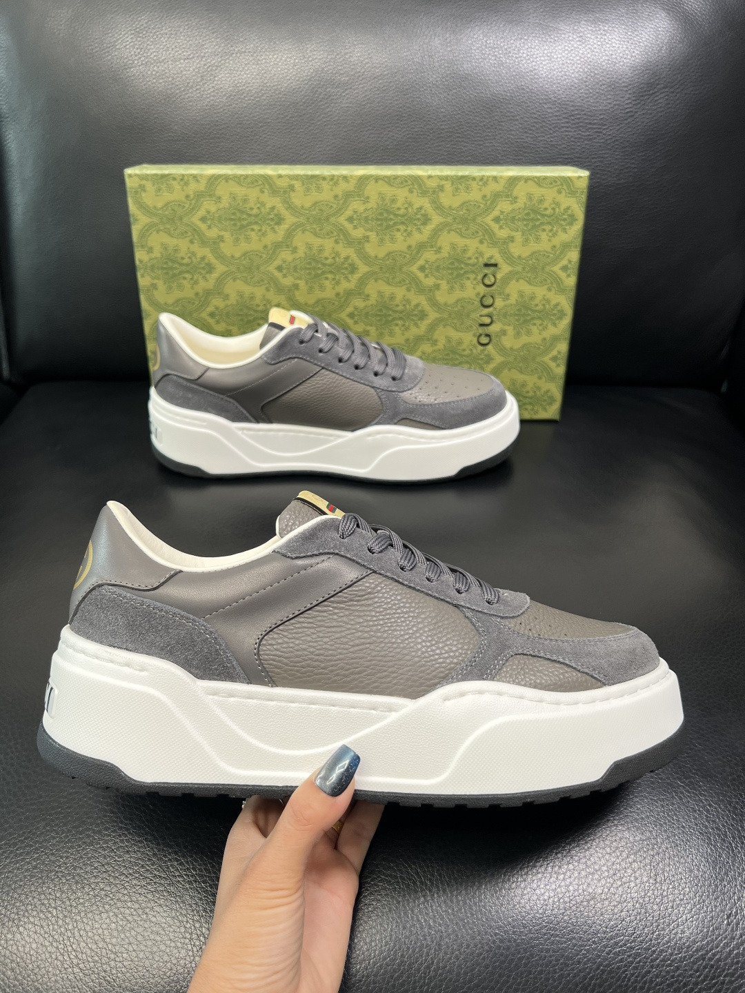 Gucci 高品质 顶级工艺品 古奇 专柜新款原厂配置，意大利进口牛皮面料，进口牛皮内里垫，透气舒适，鞋