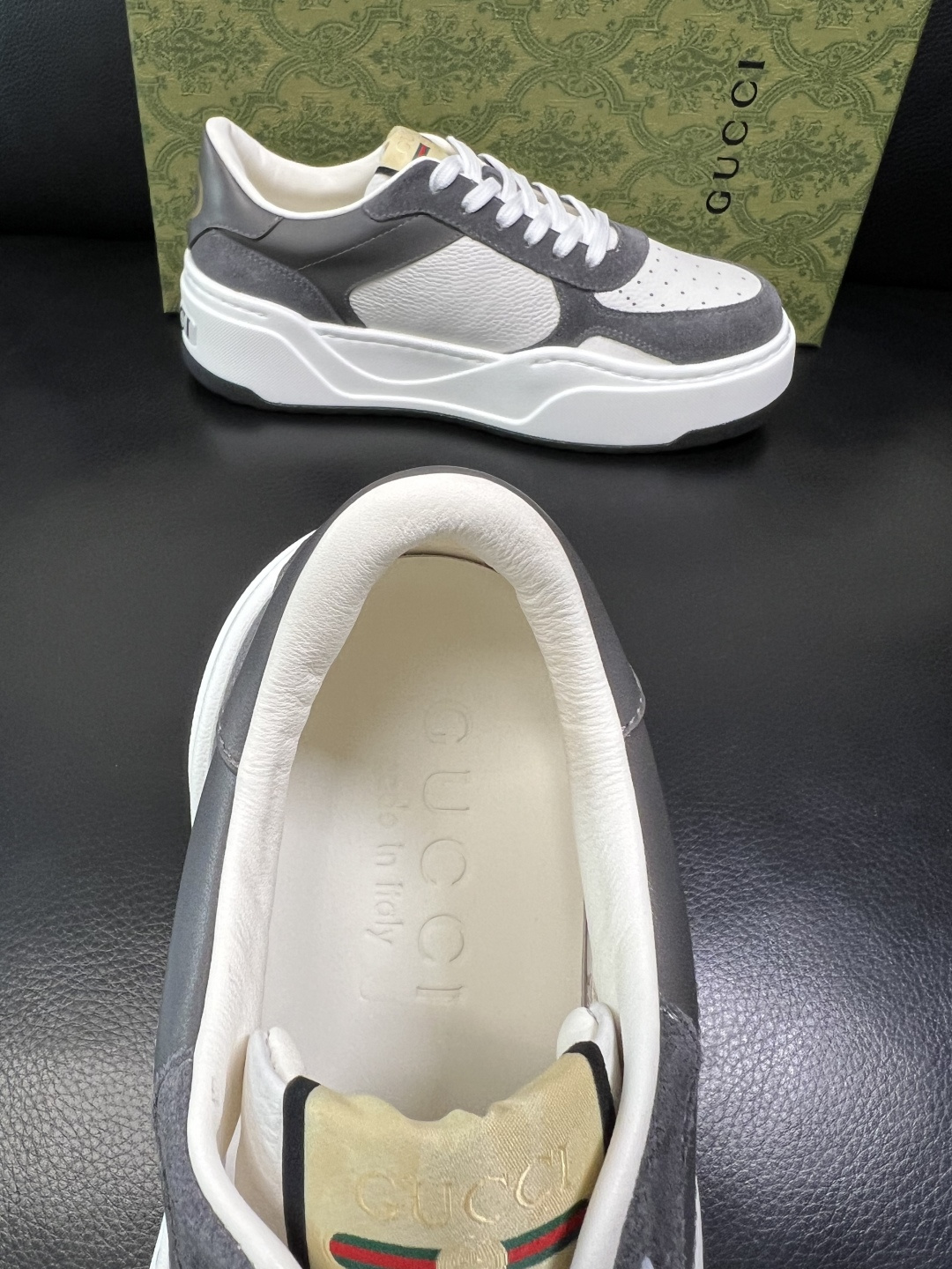 Gucci 高品质 顶级工艺品 古奇 专柜新款原厂配置，意大利进口牛皮面料，进口牛皮内里垫，透气舒适，鞋