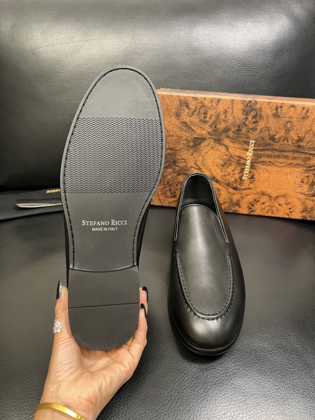 StefanoRicci 顶级代购 史蒂芬 劳尼治 专柜新品同步，鞋面意大利进口牛皮面料，进口水染牛皮内