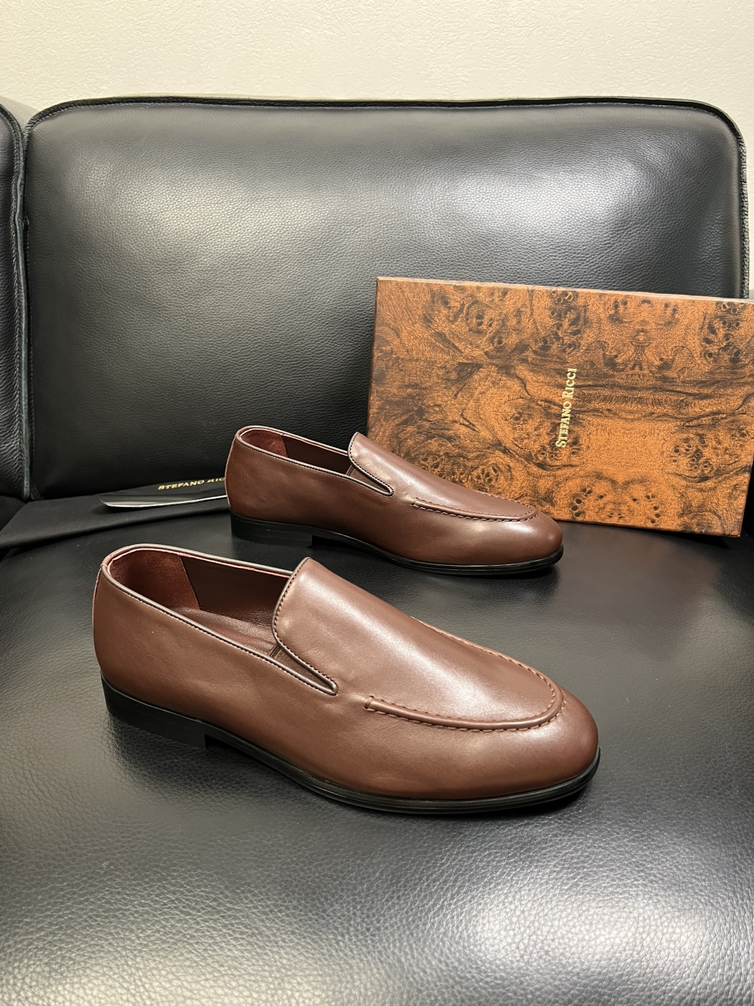 StefanoRicci 顶级代购 史蒂芬 劳尼治 专柜新品同步，鞋面意大利进口牛皮面料，进口水染牛皮内