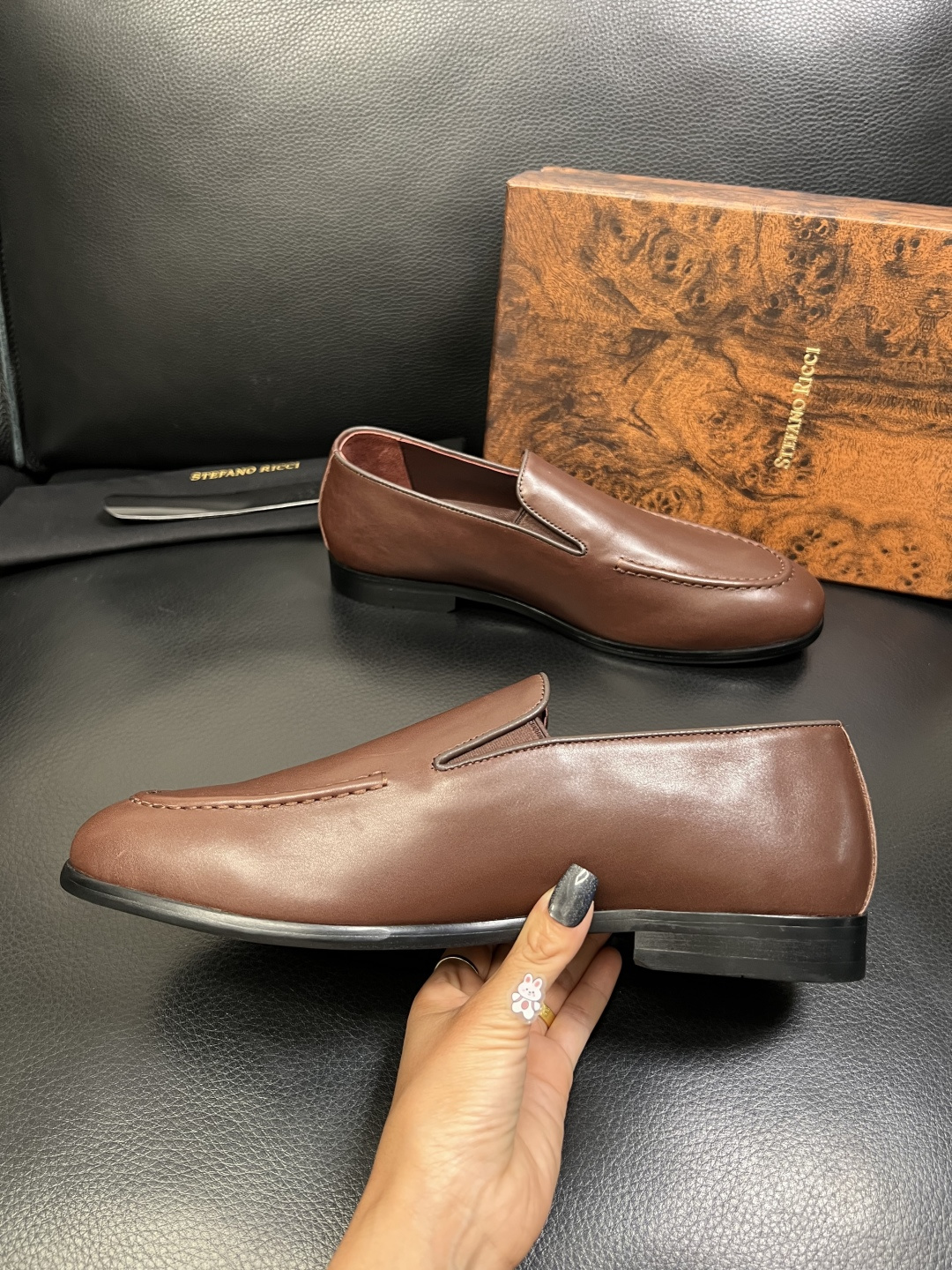 StefanoRicci 顶级代购 史蒂芬 劳尼治 专柜新品同步，鞋面意大利进口牛皮面料，进口水染牛皮内