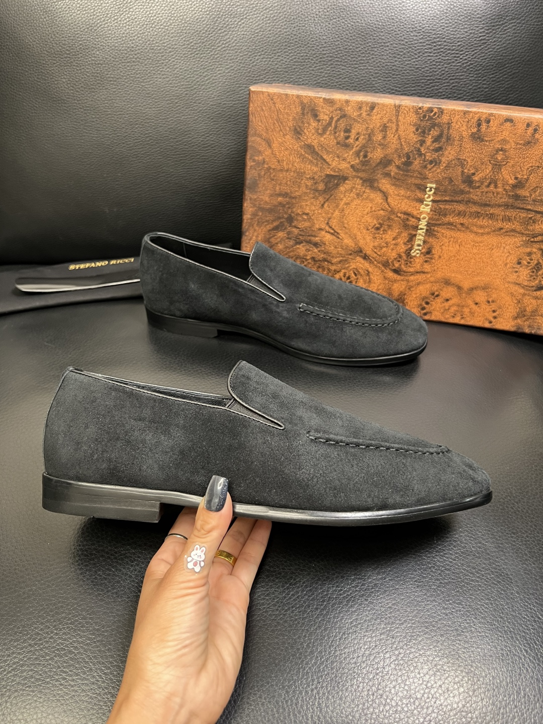 StefanoRicci 顶级代购 史蒂芬 劳尼治 专柜新品同步，鞋面意大利进口牛皮面料，进口水染牛皮内
