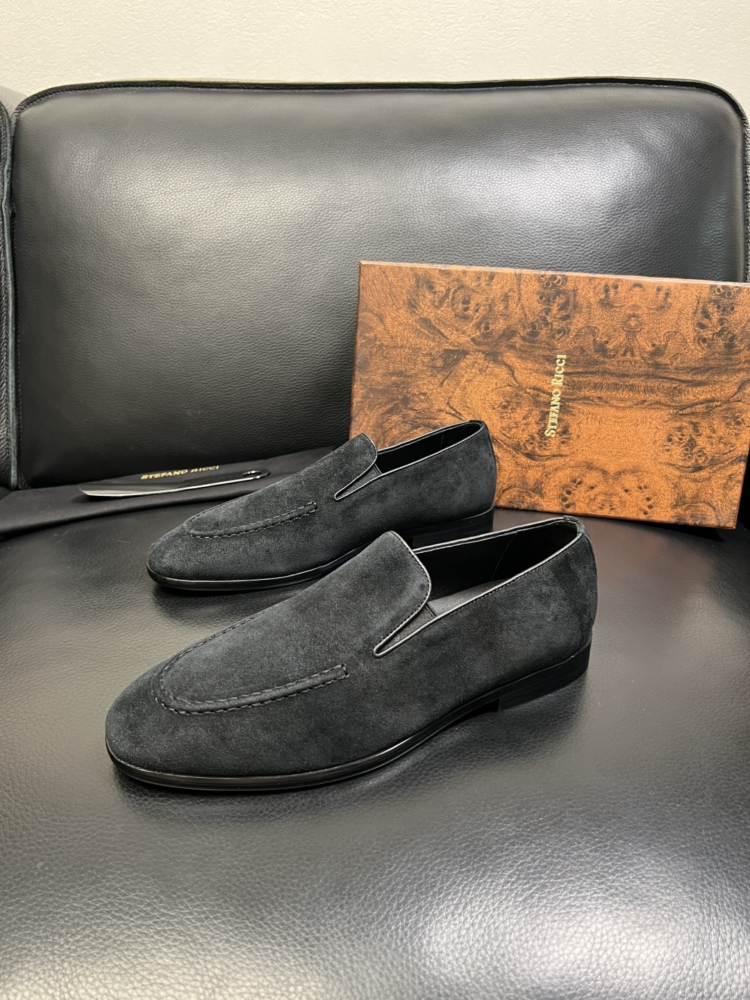 StefanoRicci 顶级代购 史蒂芬 劳尼治 专柜新品同步，鞋面意大利进口牛皮面料，进口水染牛皮内