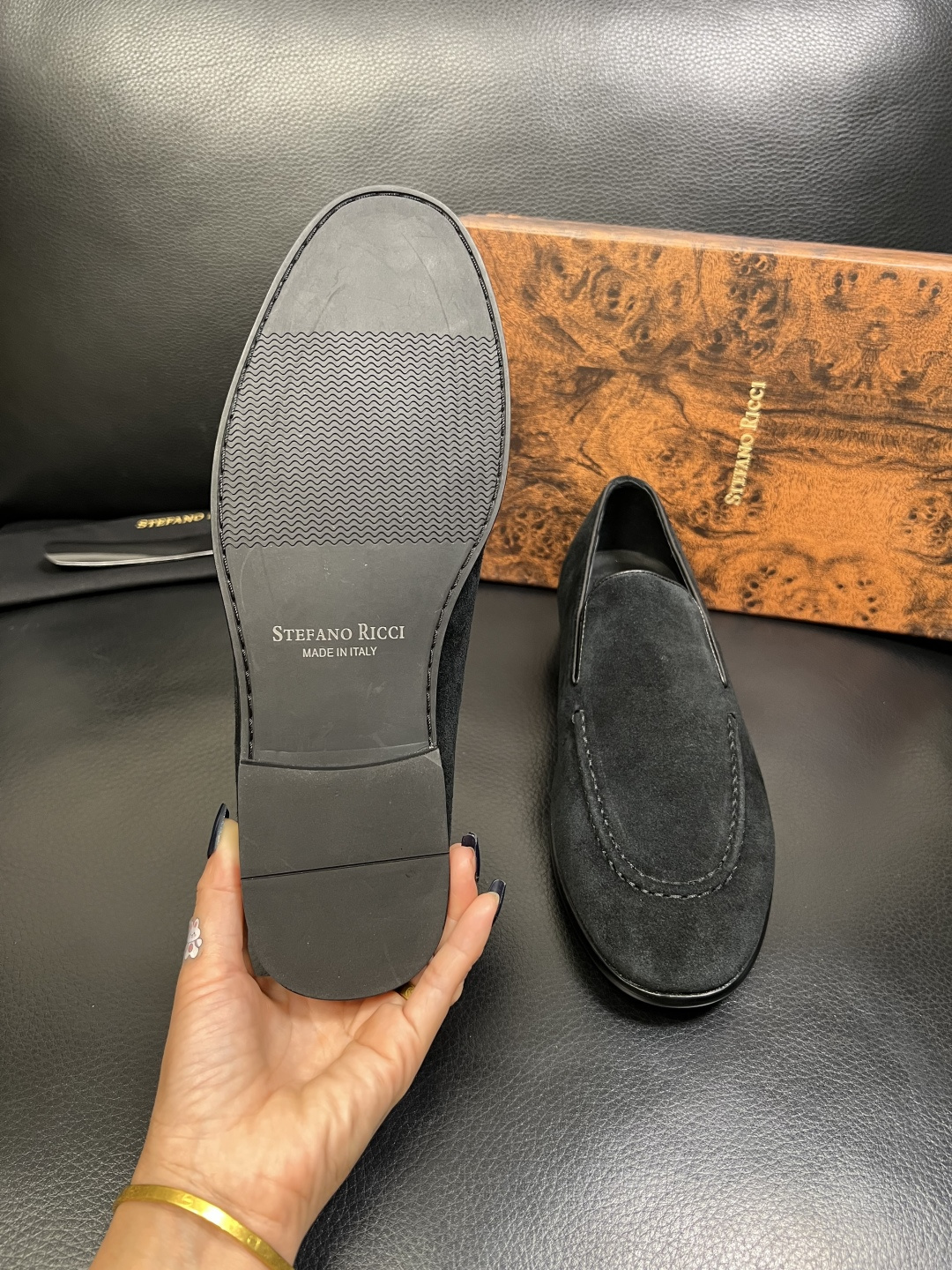 StefanoRicci 顶级代购 史蒂芬 劳尼治 专柜新品同步，鞋面意大利进口牛皮面料，进口水染牛皮内
