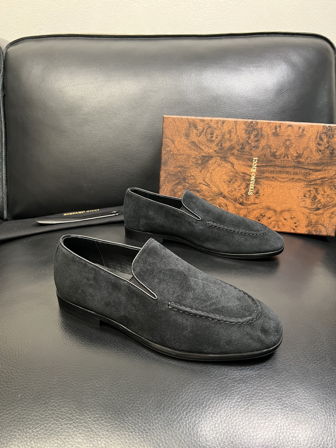 StefanoRicci 顶级代购 史蒂芬 劳尼治 专柜新品同步，鞋面意大利进口牛皮面料，进口水染牛皮内