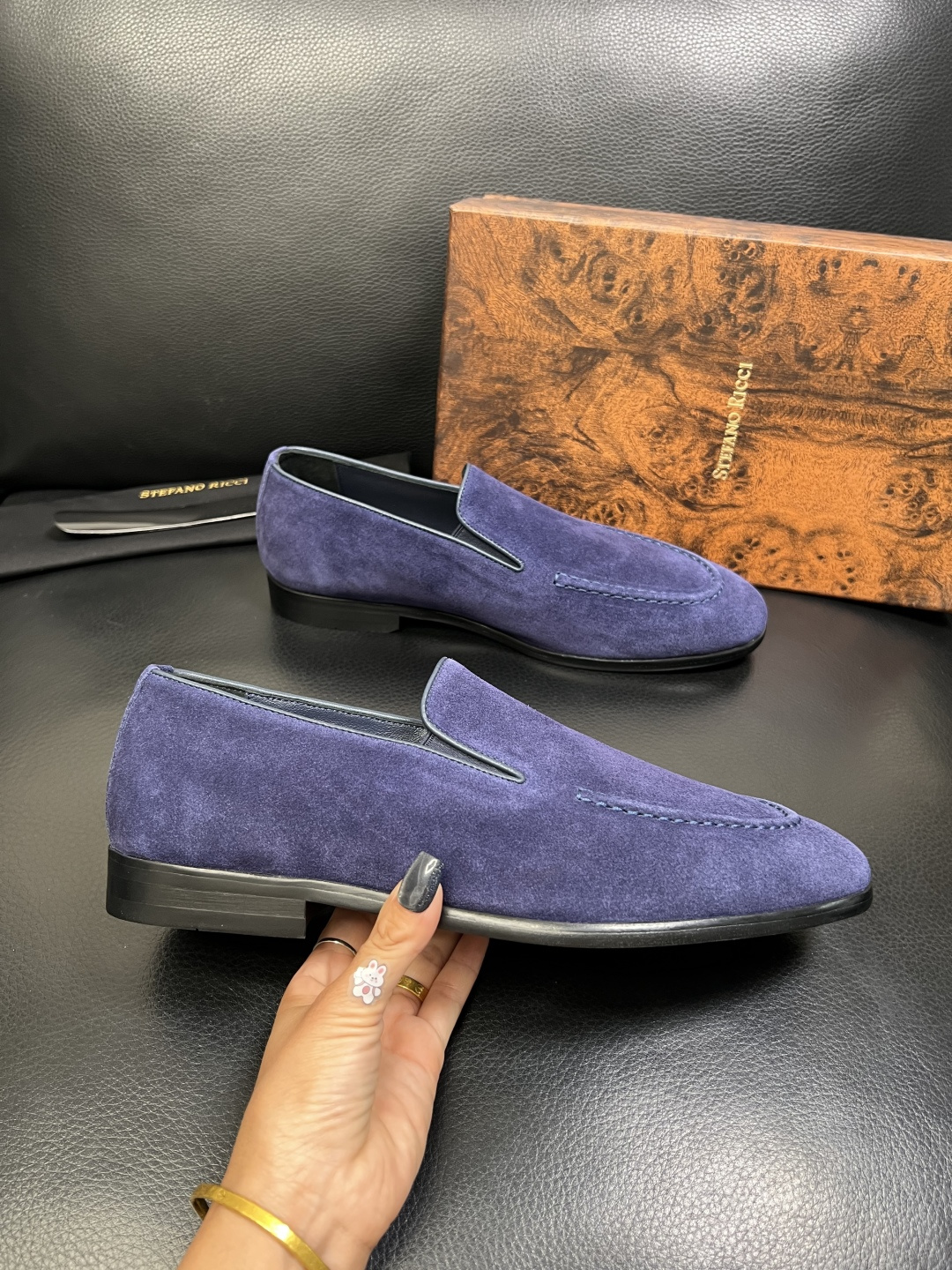 StefanoRicci 顶级代购 史蒂芬 劳尼治 专柜新品同步，鞋面意大利进口牛皮面料，进口水染牛皮内