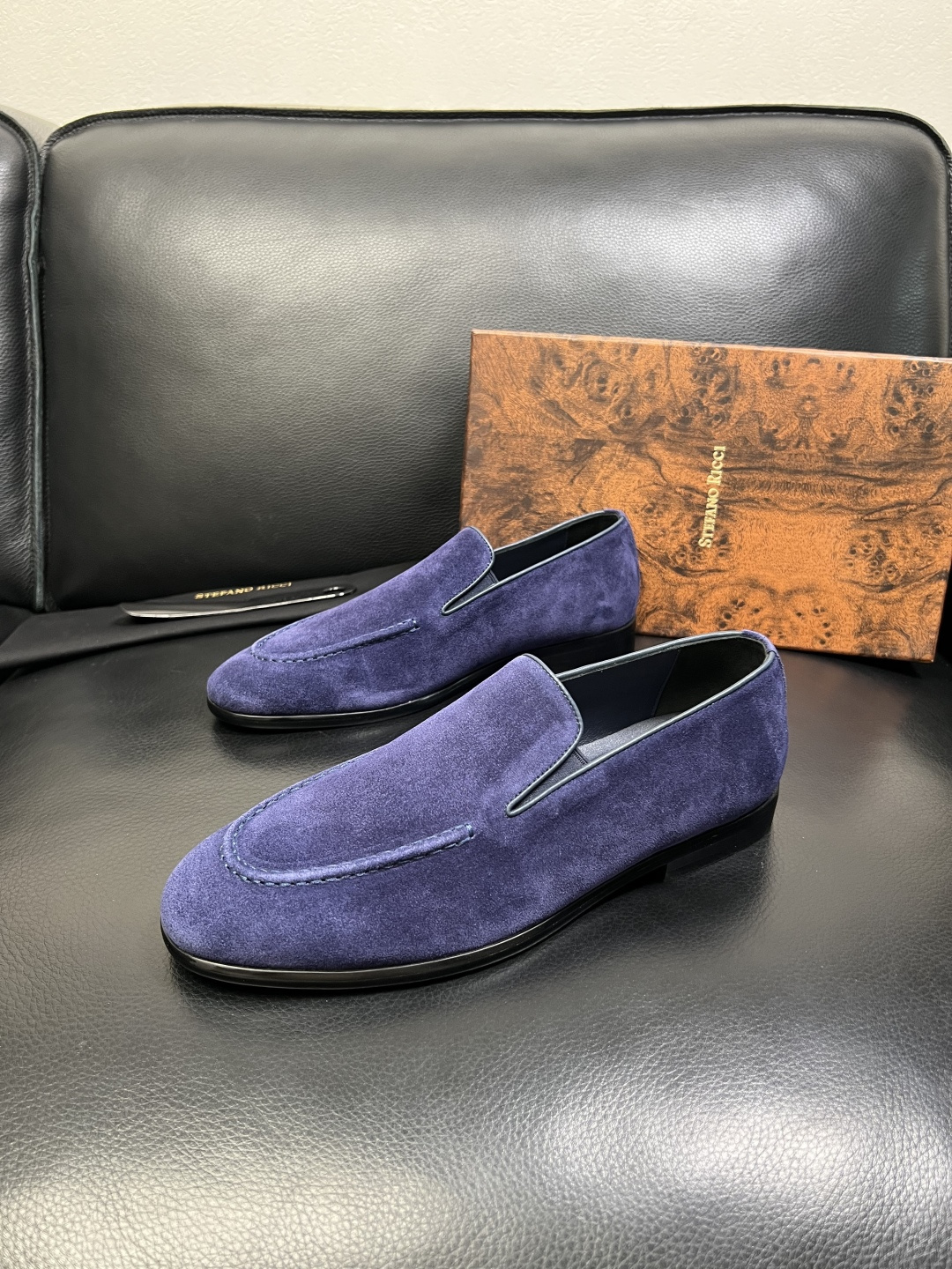 StefanoRicci 顶级代购 史蒂芬 劳尼治 专柜新品同步，鞋面意大利进口牛皮面料，进口水染牛皮内