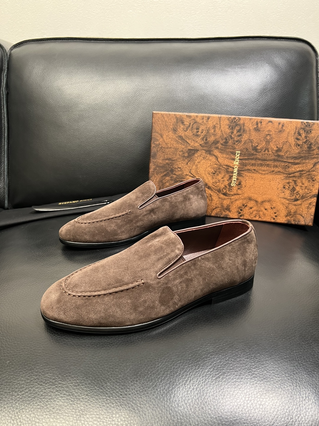 StefanoRicci 顶级代购 史蒂芬 劳尼治 专柜新品同步，鞋面意大利进口牛皮面料，进口水染牛皮内