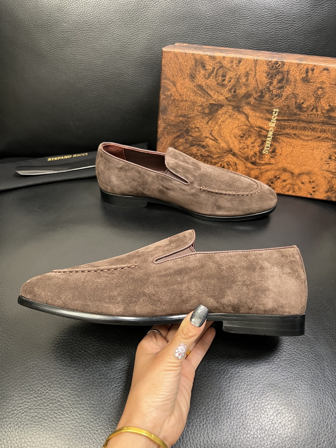 StefanoRicci 顶级代购 史蒂芬 劳尼治 专柜新品同步，鞋面意大利进口牛皮面料，进口水染牛皮内