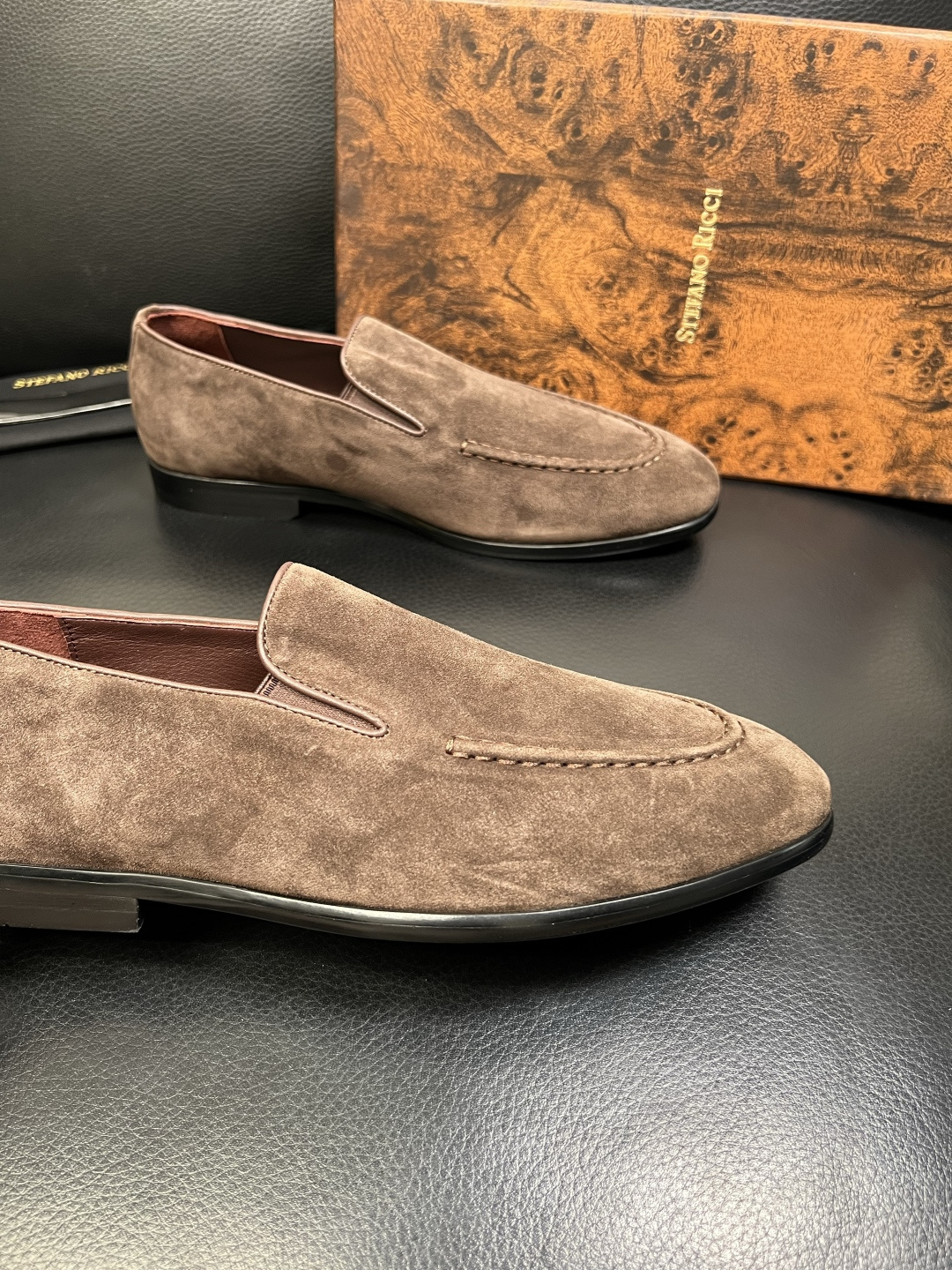 StefanoRicci 顶级代购 史蒂芬 劳尼治 专柜新品同步，鞋面意大利进口牛皮面料，进口水染牛皮内